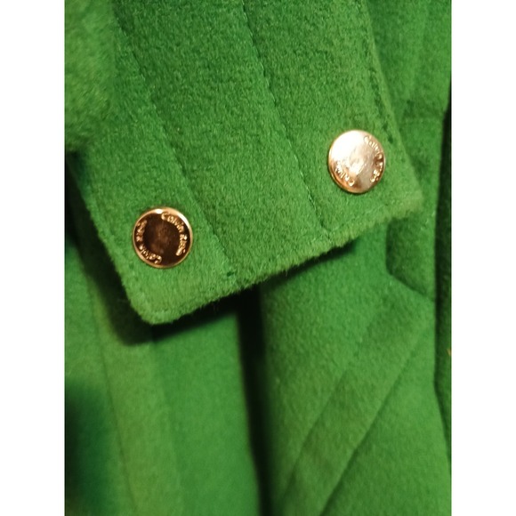 Calvin Klein Peacoat With Removable Hood Size 8 Green Winter Classic Coat Jacket - Picture 3 of 8